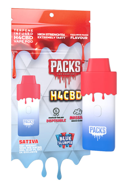 Packs by Packwoods H4CBD Disposable Vape 2ml/1000mg - Blue Slurpie