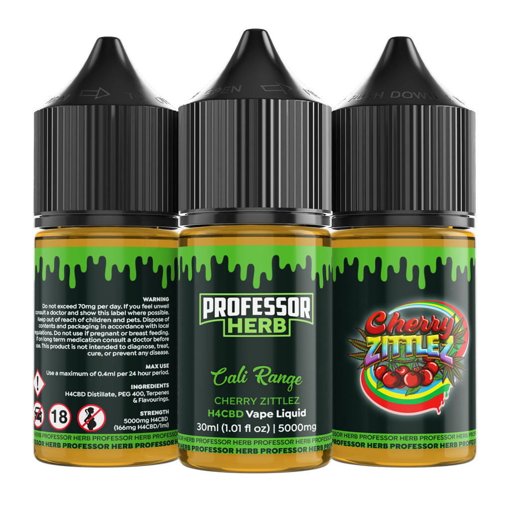 Buy Professor Herb H4CBD Vape Liquid 5000mg 30ml Cherry Zittlez