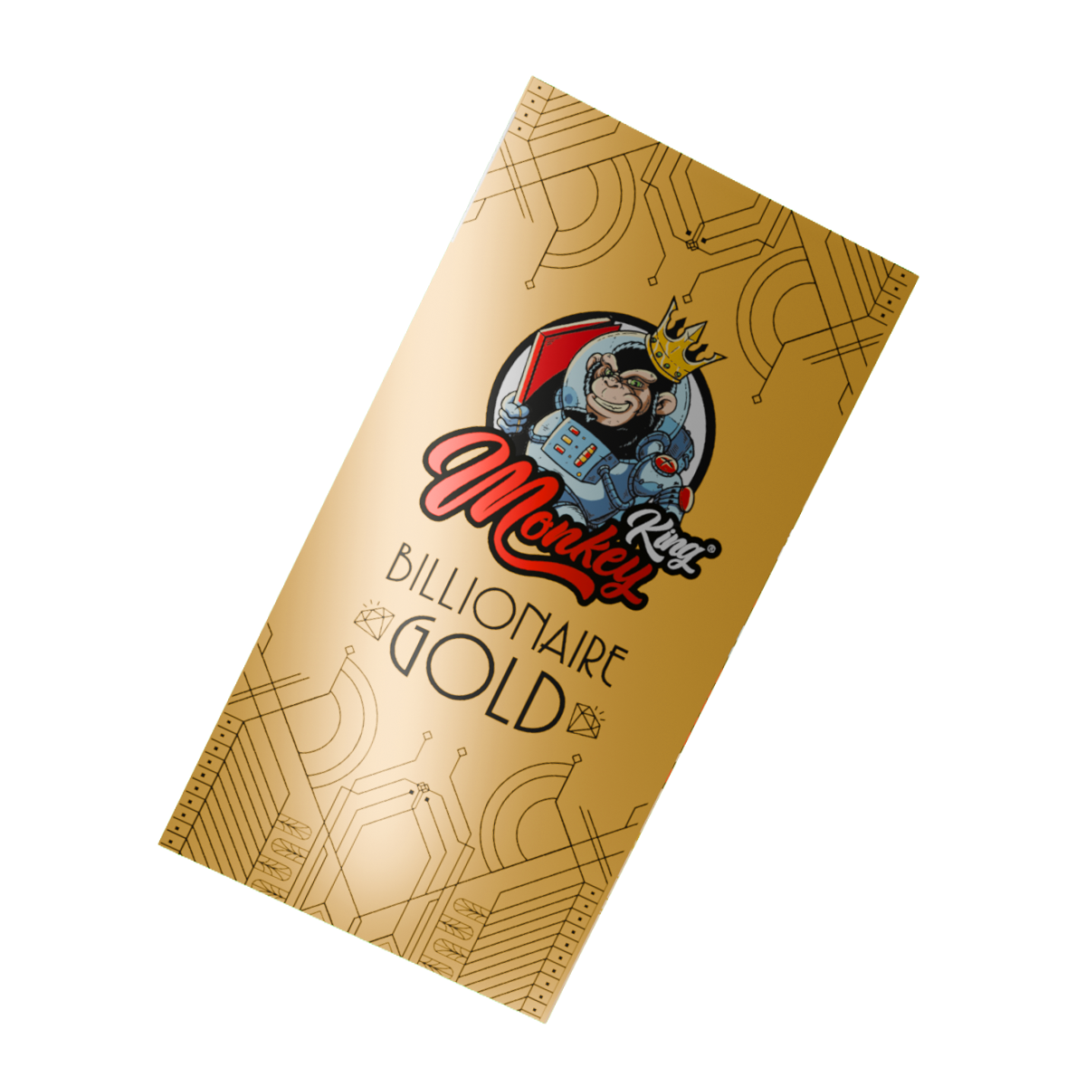 Monkey King Rolling Papers & Tips: Billionaire Gold - King Size (24 Pack)