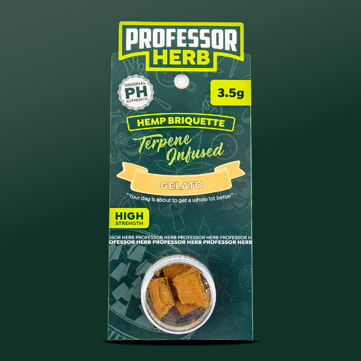 Buy Professor Herb Hemp Briquette Hash (3.5g) - Gelato | Professor