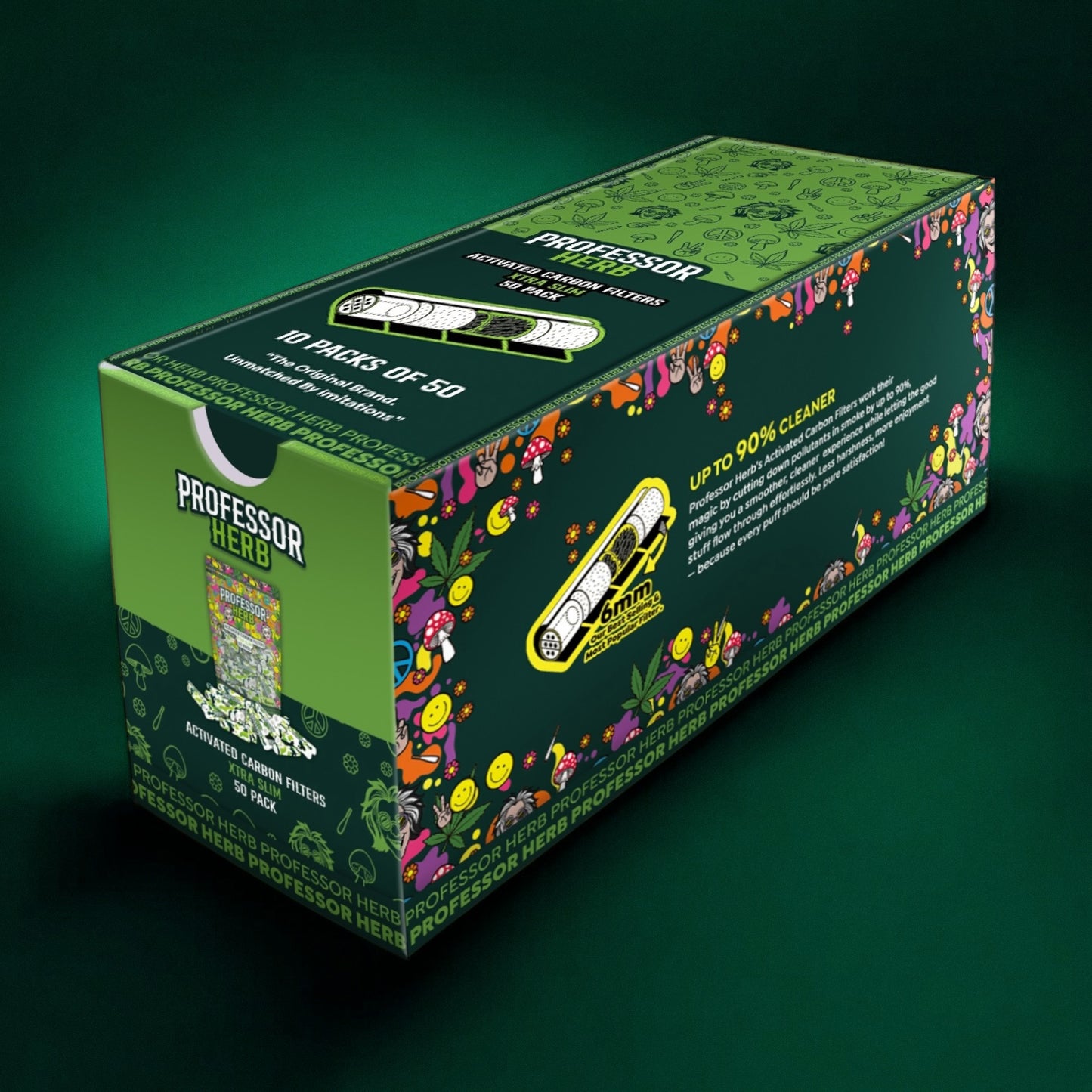Professor Herb Activated Carbon Filters - Xtra Slim (50)