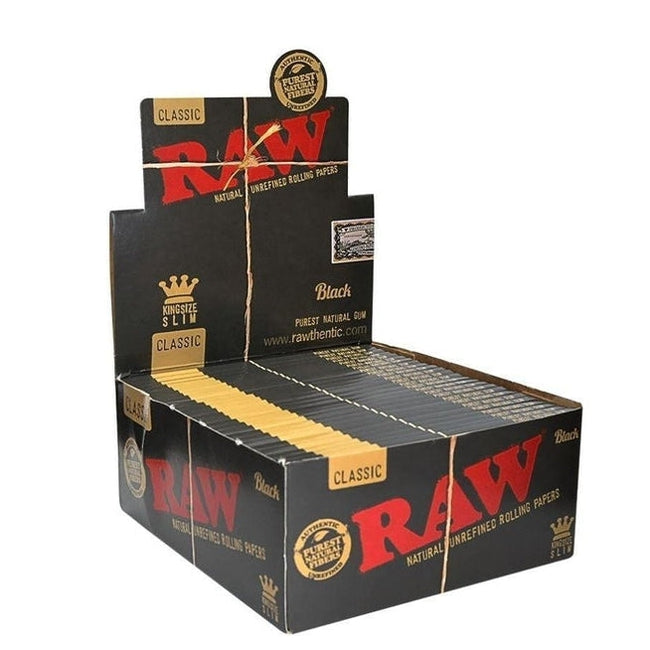 RAW Classic Natural Black Rolling Papers-RAW