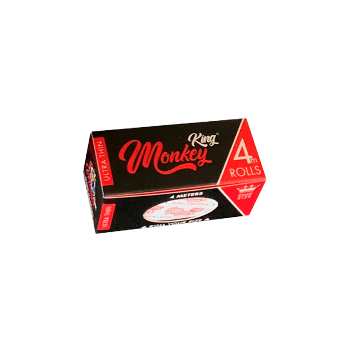 Box of King Monkey rolling paper on a white background