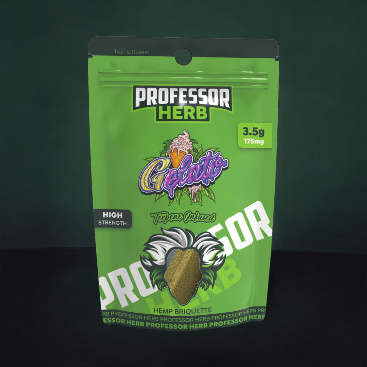 Professor Herb Hemp Briquette Hash (3.5g) - Gelato