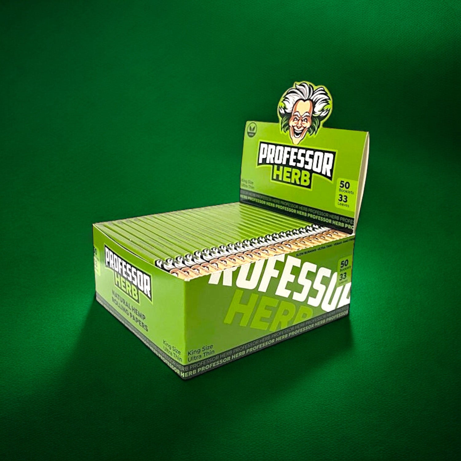 Professor Herb King Size Ultra Thin Rolling Papers - Natural Hemp