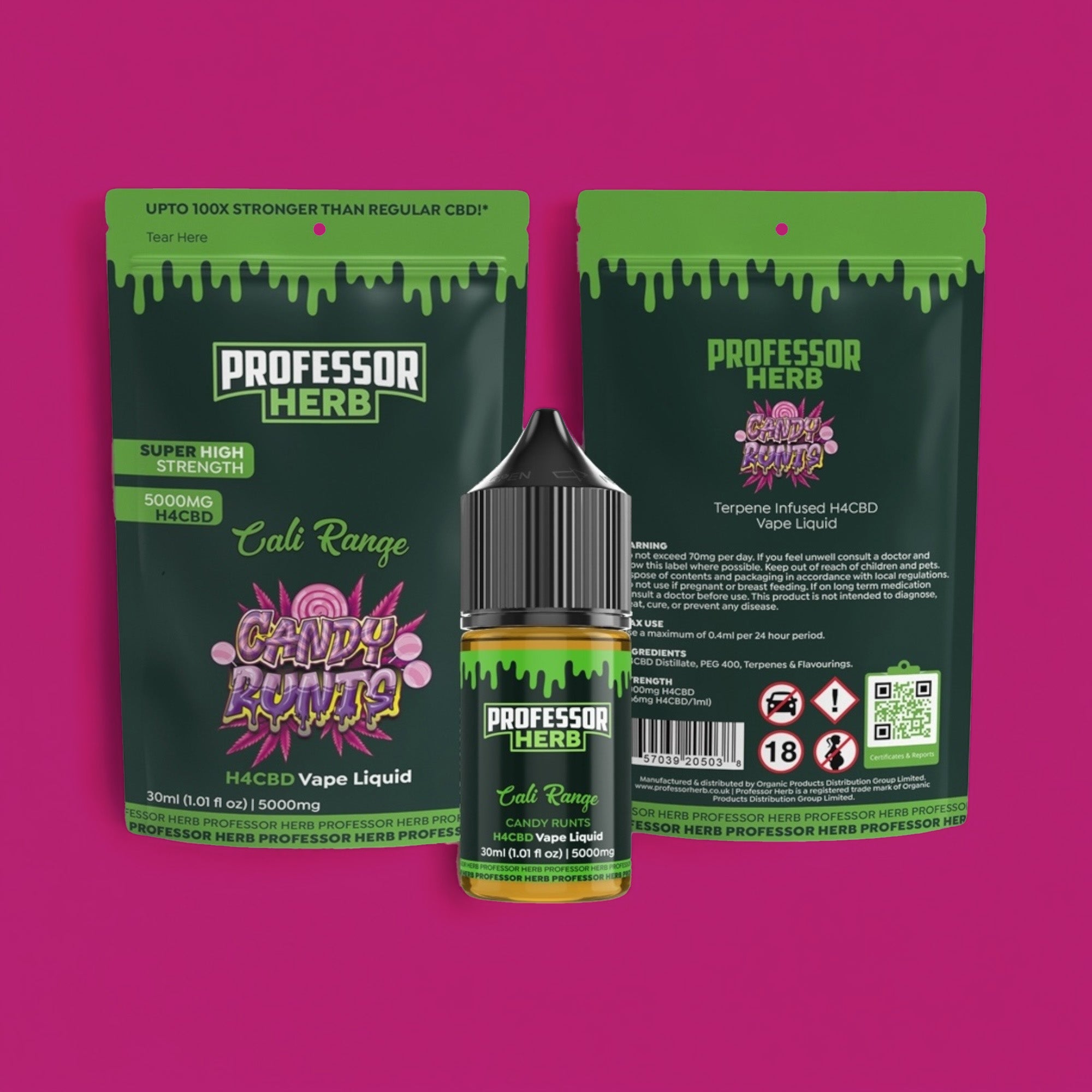 Professor Herb H4CBD Vape Liquid 5000mg 30ml - Candy Runts