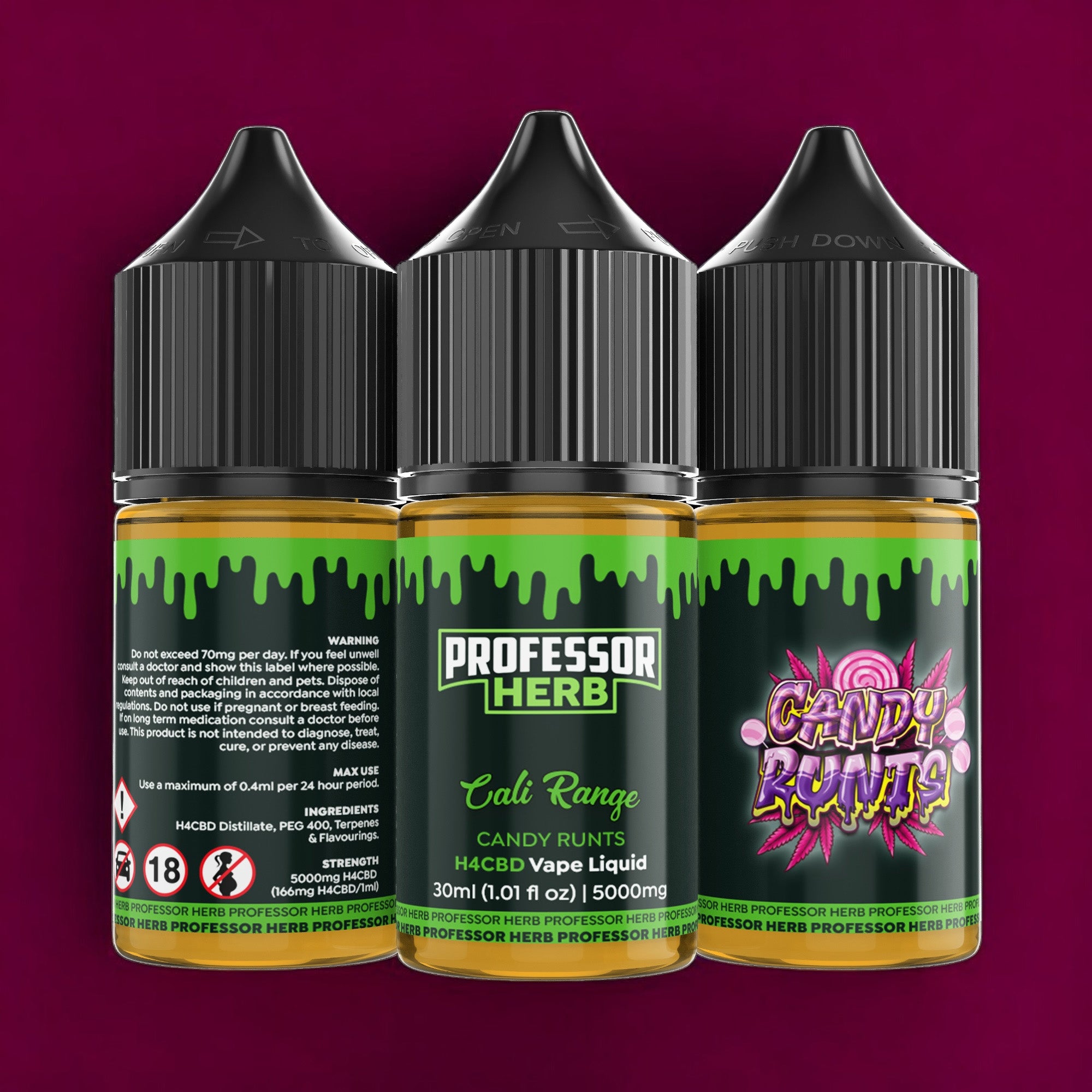 Professor Herb H4CBD Vape Liquid 5000mg 30ml - Candy Runts