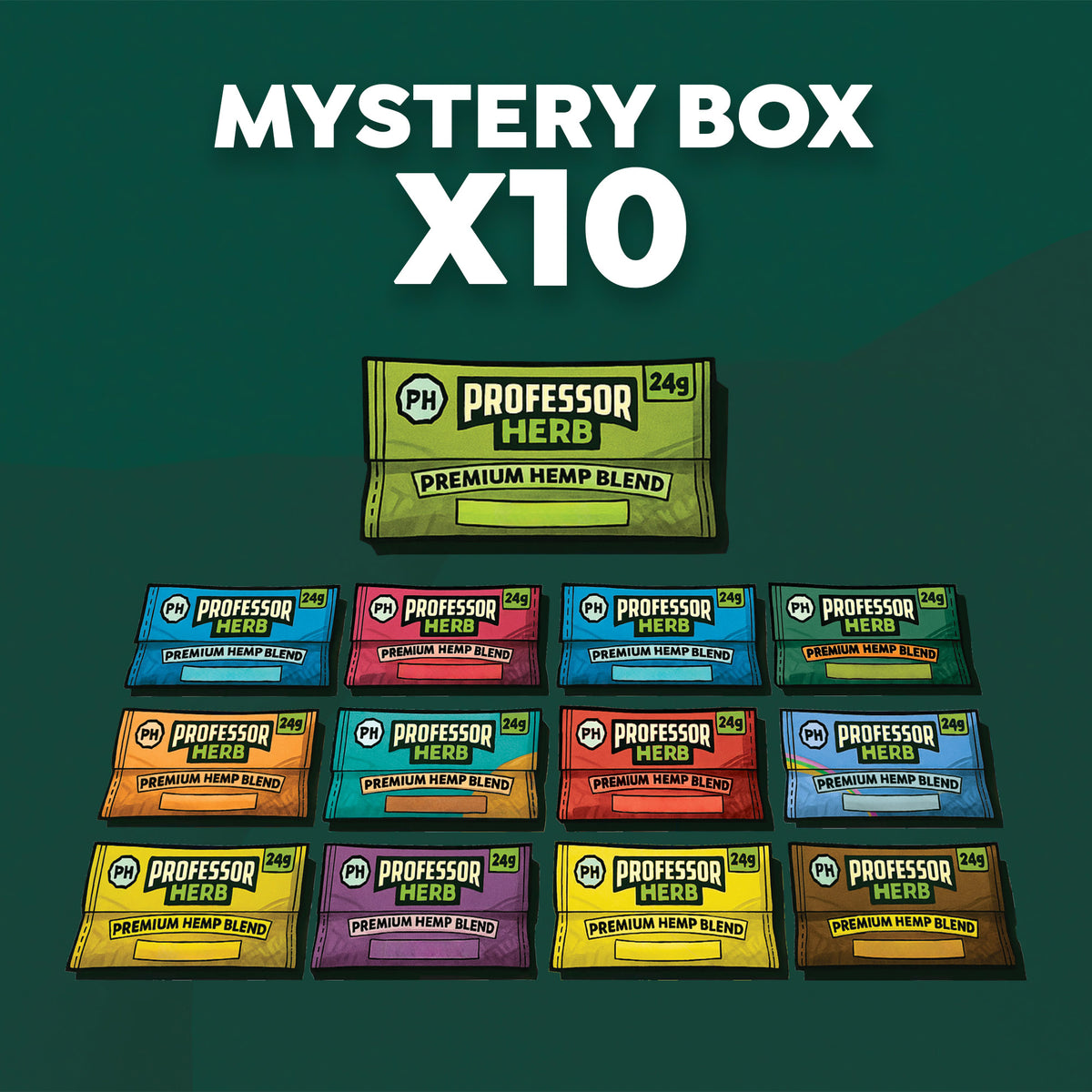 Professor Herb Premium Hemp Blend (24g) - Mystery Box of 10