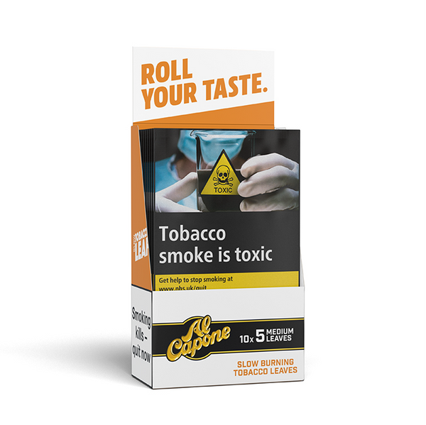 Al Capone Tobacco Leaf Wraps - Glow - 10 Pack Full Box (50 x wraps)