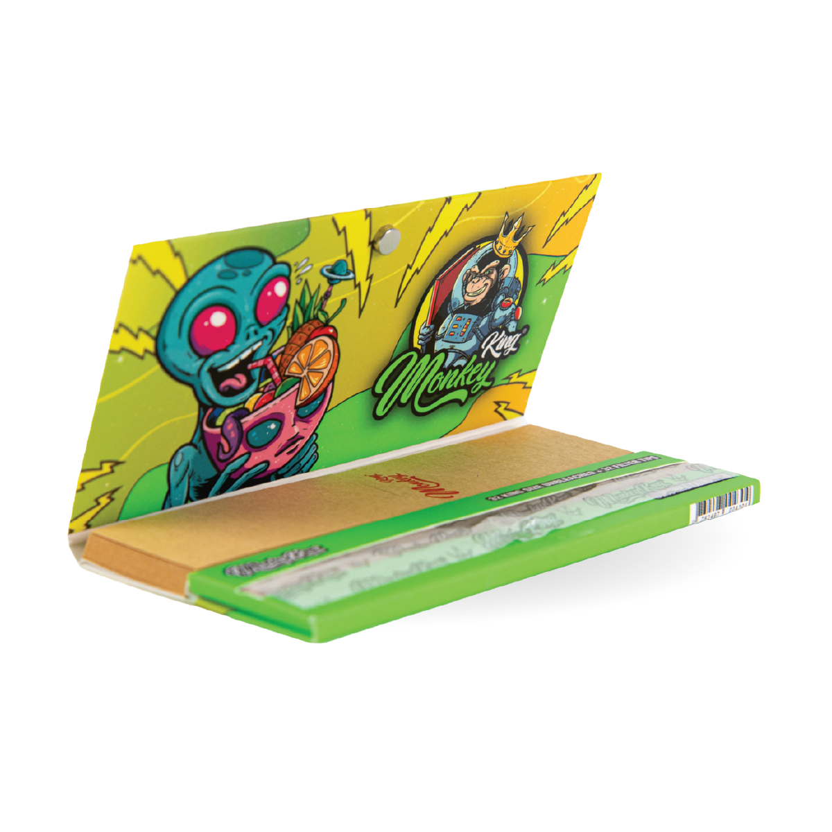 Monkey King Rolling Papers & Tips: Alien Burst - King Size Unbleached