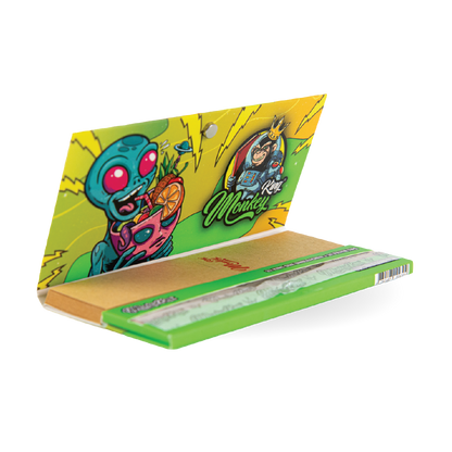 Monkey King Rolling Papers & Tips: Alien Burst - King Size Unbleached