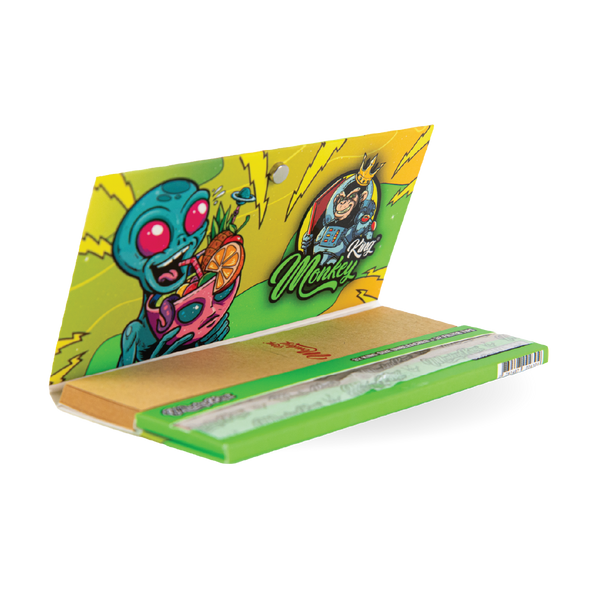 Monkey King Rolling Papers & Tips: Alien Burst - King Size Unbleached
