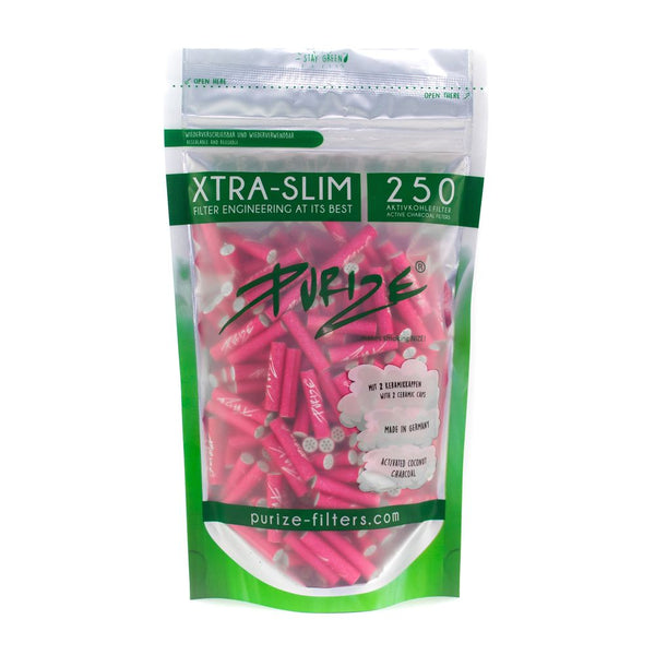 PURIZE® Activated Carbon Xtra Slim Filters Bag (250 pcs) - Pink