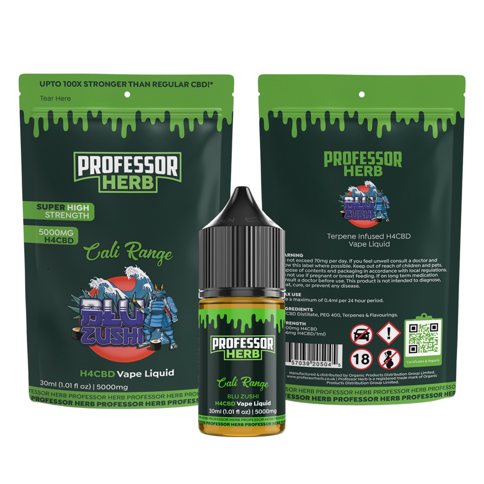 Professor Herb H4CBD Vape Liquid 5000mg 30ml - Blu Zushi