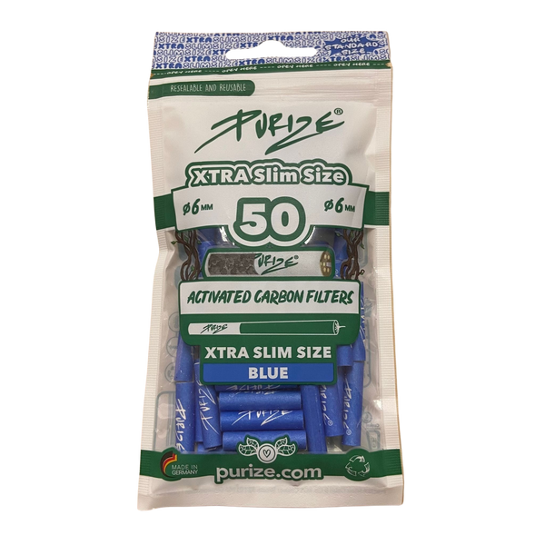 PURIZE® Activated Carbon Xtra Slim Filters 6mm (50 pcs)
