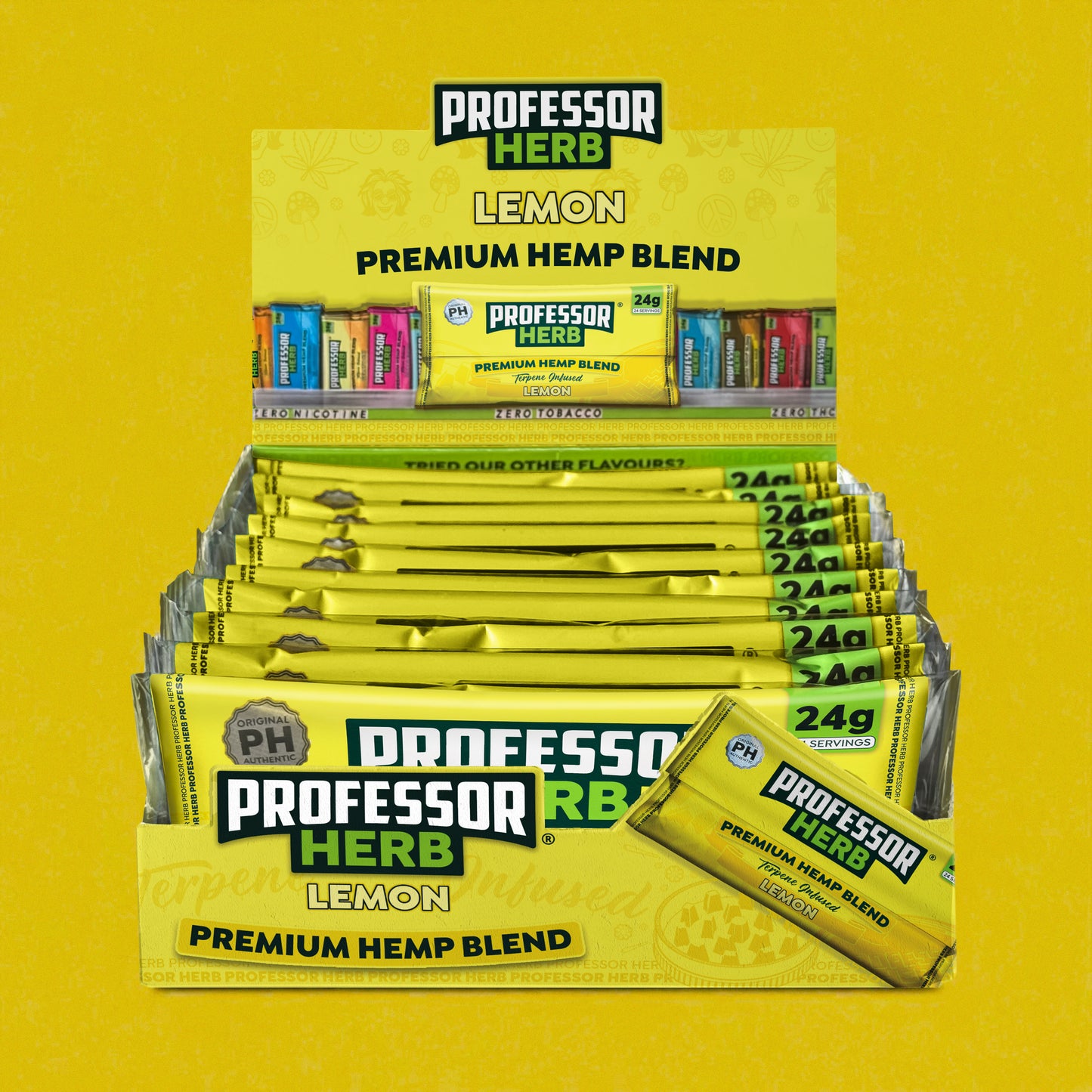 Professor Herb Premium Hemp Blend (Box of 10) - Lemon