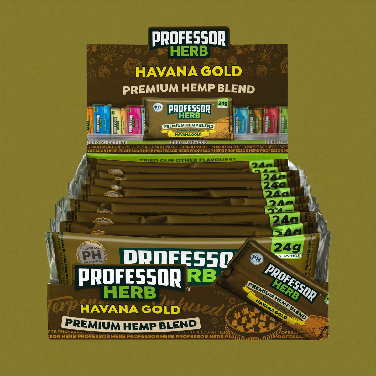 Professor Herb Premium Hemp Blend (Box of 10) - Havana Gold