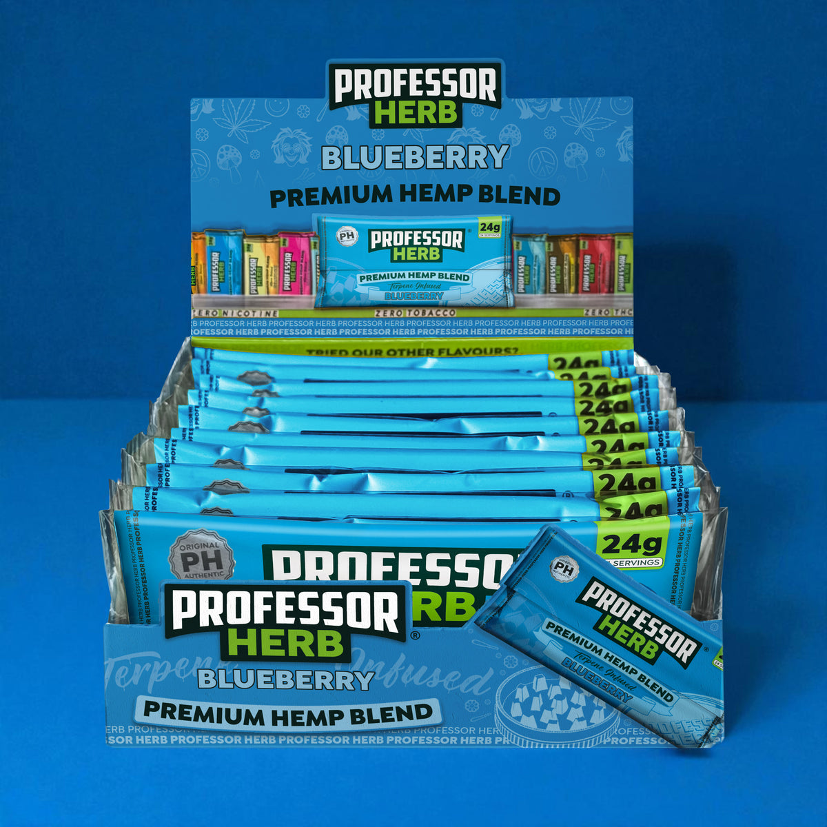 Professor Herb Premium Hemp Blend (Box of 10) - Blueberry