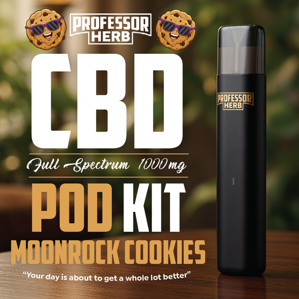 Professor Herb 1000mg CBD Full Spectrum 1ml Pod Kit - Moonrock Cookies