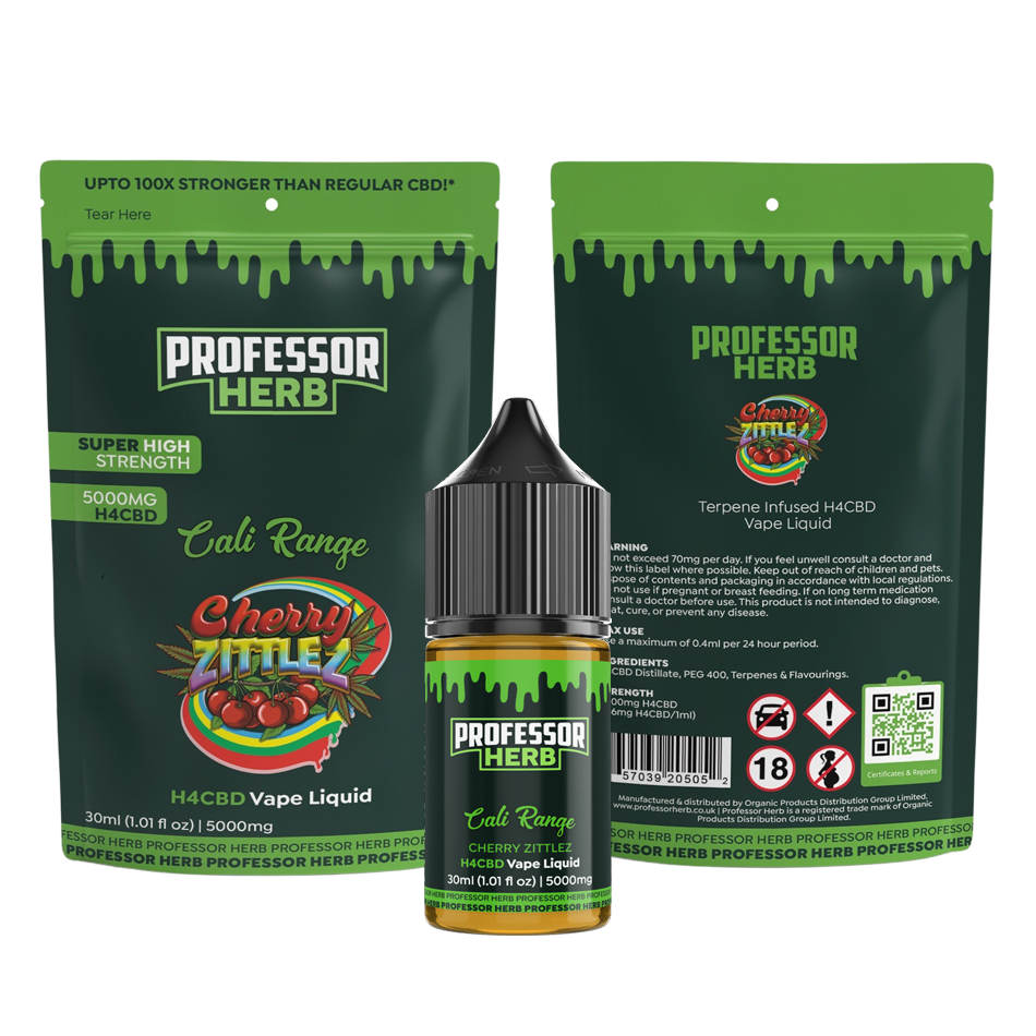 Professor Herb H4CBD Vape Liquid 5000mg 30ml - Cherry Zittlez