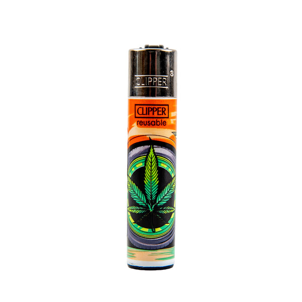 Clipper Lighter Cartoon Leaves - Design 2