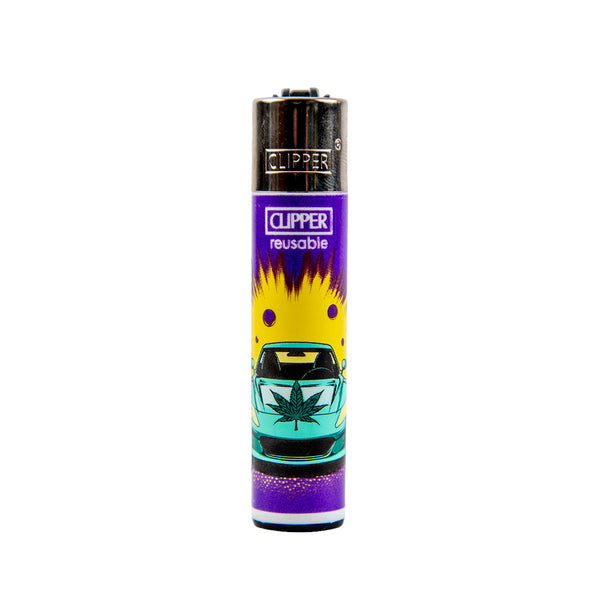 Clipper Lighter Cartoon Leaves - Design 3