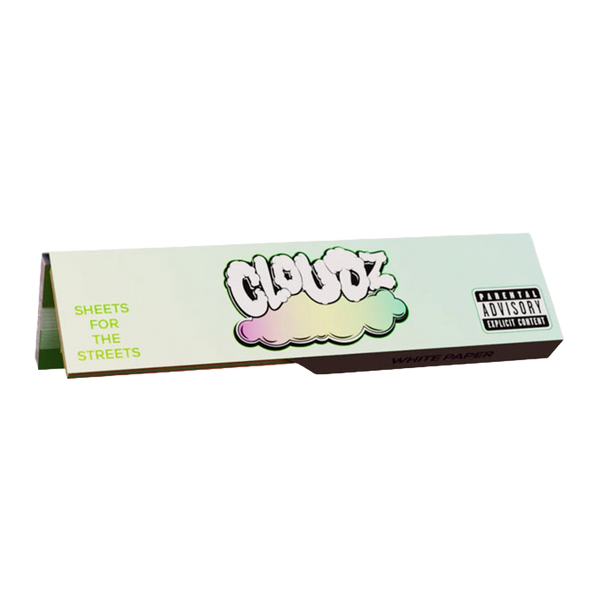 Cloudz King Size Rolling Papers with Side Lock - White (Single Pack)