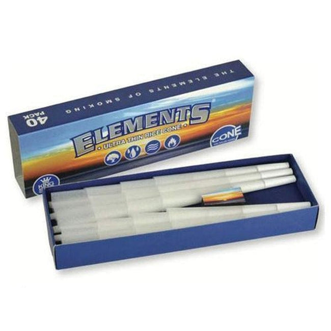 Element Ultra Thin Rice King Size Pre Rolled Cones (40 pcs)-Elements