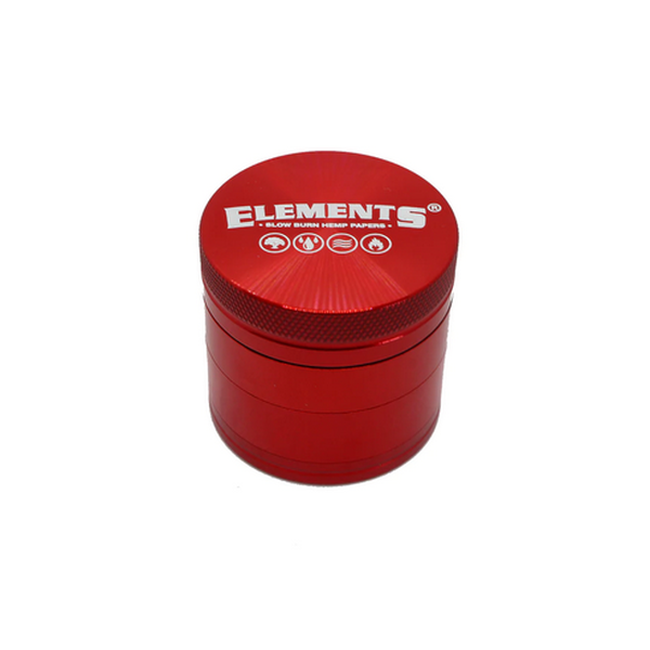 Elements 4-Part Metal Grinder - Red-Elements