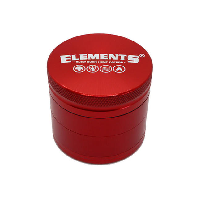 Elements 4-Part Metal Grinder - Red-Elements