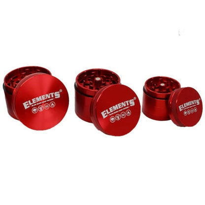 Elements 4-Part Metal Grinder - Red-Elements