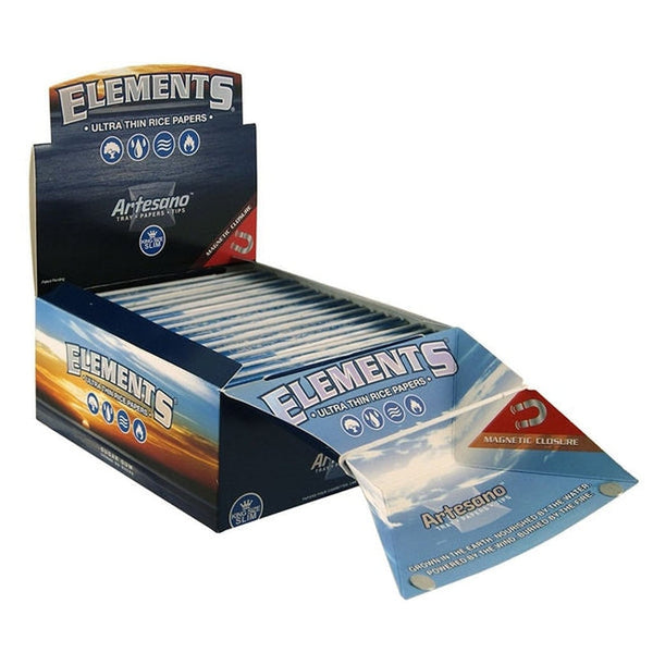 Elements Ultra-Thin Artesano Tray Papers & Tips - 15pcs Full Box