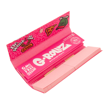 G-Rollz Dr. Whiskerz Pink Rolling Papers, Tips & Poker