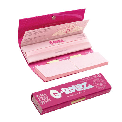 G-Rollz Next-Gen Pink Rolling Papers, Tips & Poker