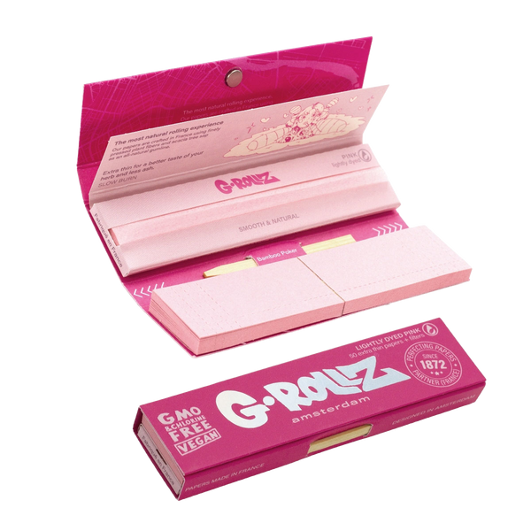 G-Rollz Next-Gen Pink Rolling Papers, Tips & Poker