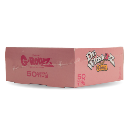 Box of Dr. Whiskerz G-Rollz with visible wear on a white background