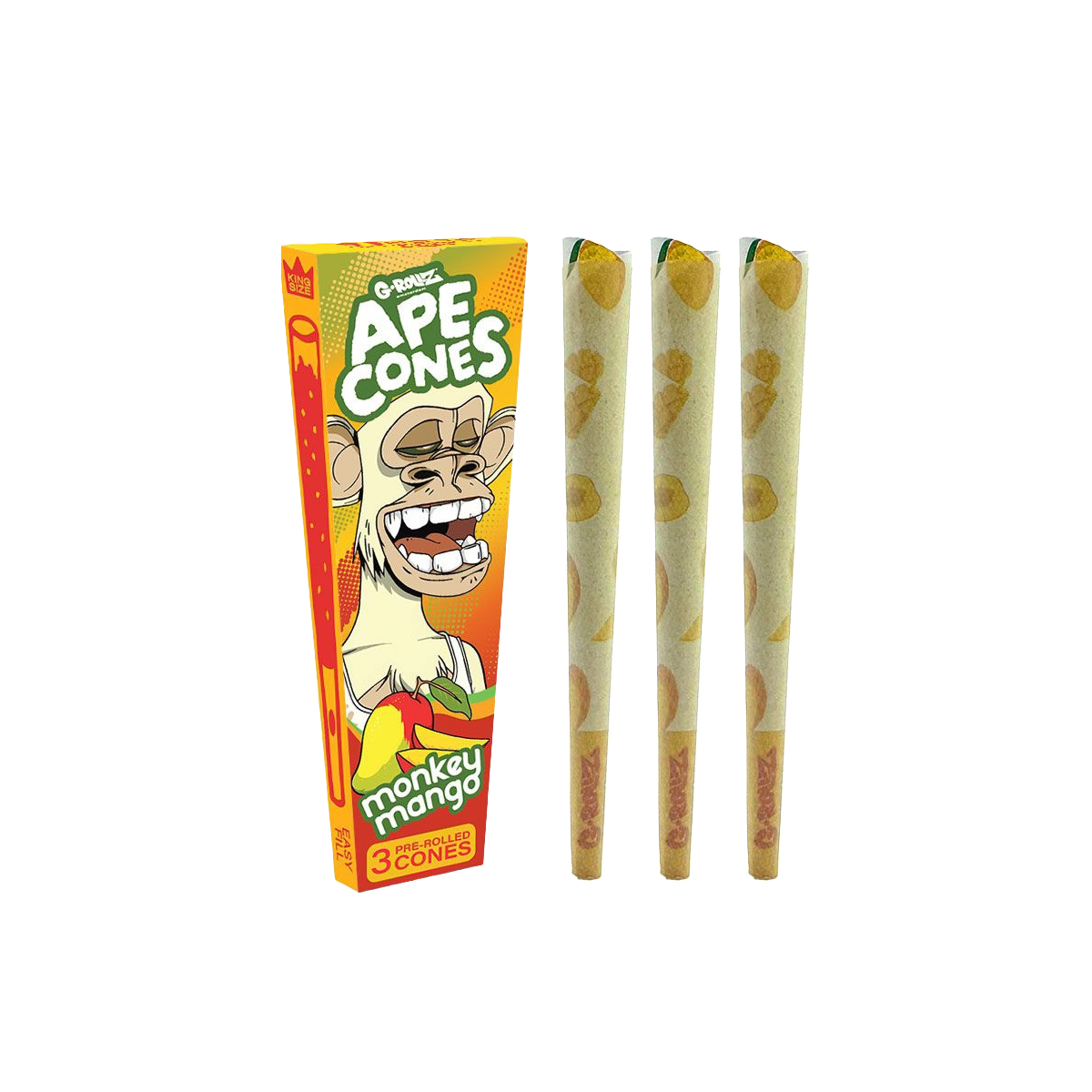 Ape Cones packaging with three cones on a white background