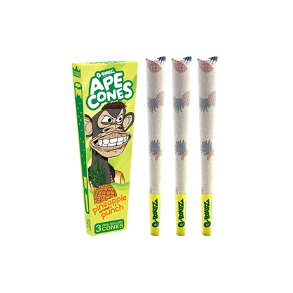 Ape Cones pineapple punch cones packaging with three cones on a white background