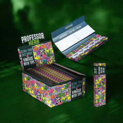 Professor Herb King Size Rolling Papers & Tips - Ultra Thin Rice Paper