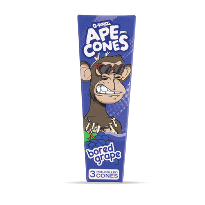 Packaging of Ape Cones with a cartoon monkey on a white background