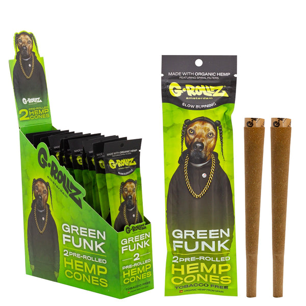 G-Rollz 2 Pre-Rolled Hemp Cones - (12 Pack) - Green Funk