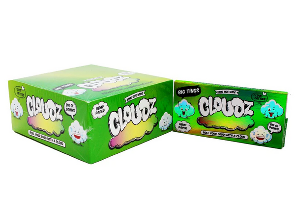 Cloudz King Size Wide Rolling Papers - Hemp (20pcs Full Box)