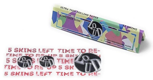 Loyd ultra thin rolling paper pack with colorful design on a white background