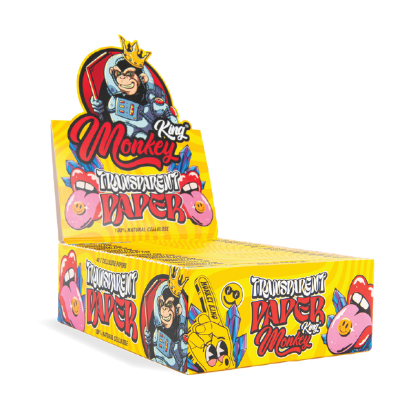 Monkey King Cellulose Wraps: Transparent - King Size - 24pcs Full Box