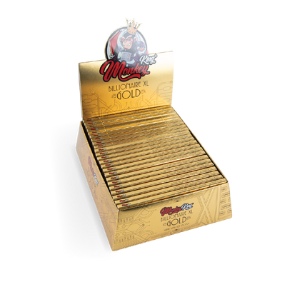 Monkey King Rolling Papers & Tips: Billionaire Gold XL - Extra Long