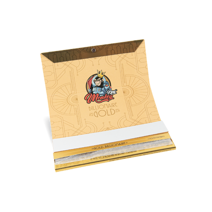 Monkey King Rolling Papers & Tips: Billionaire Gold XL - Extra Long