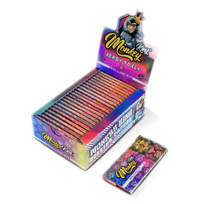 Box of Rolling Kits with colorful packaging featuring 'Monkey King' branding on a white background.