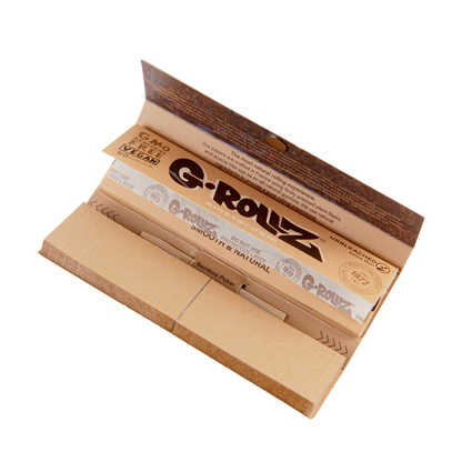 G-Rollz Rolling Papers, Tips & Poker: Unbleached Extra Thin - King Size