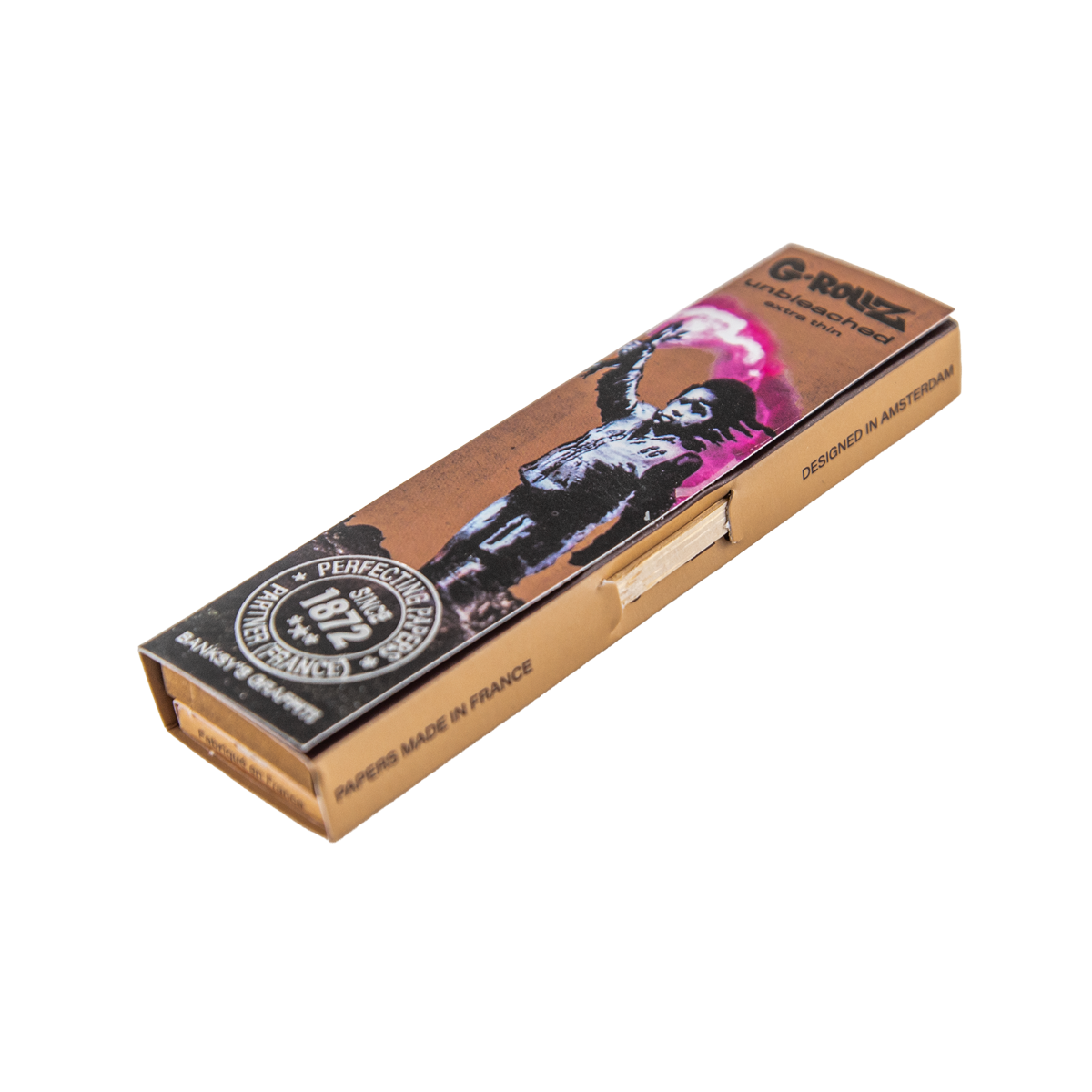 G-Rollz Rolling Papers, Tips & Poker: Unbleached Extra Thin - King Size