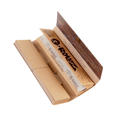G-Rollz Rolling Papers, Tips & Poker: Unbleached Extra Thin - King Size